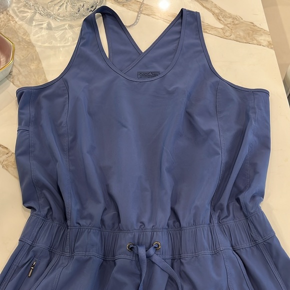 NWOT Patagonia blue technical nylon fabric sundress with wrap back design - Picture 8 of 12